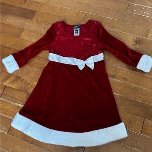 Red Velvet Christmas Dress 3T